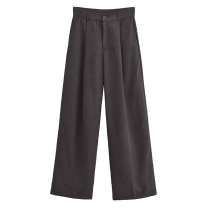 Womens Draping Long Pleated Pants