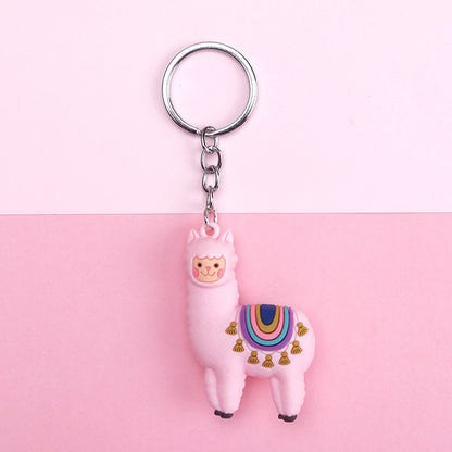 Simple Boutique Three-dimensional Alpaca Keychain