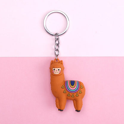 Simple Boutique Three-dimensional Alpaca Keychain