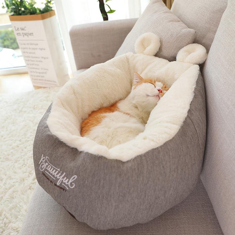 Snugglepaws Deluxe Cozy Cotton Small Dog Bed -0