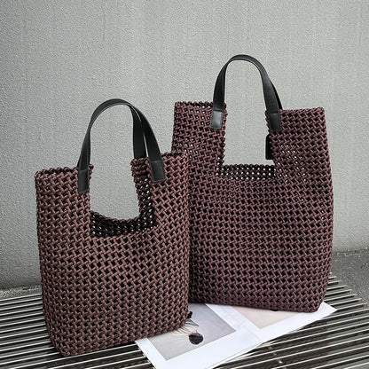 Hand-woven Silk Satin Hollow Bag