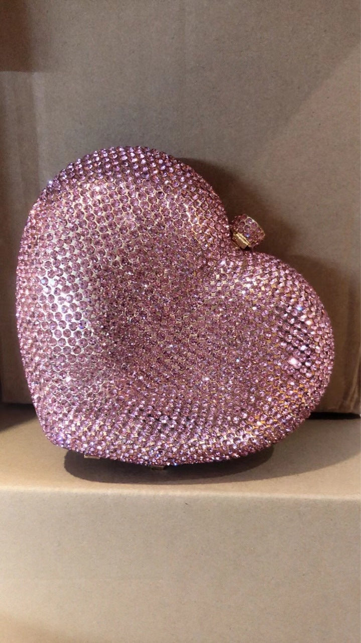  Heart-shaped Diamond Dinner Bag