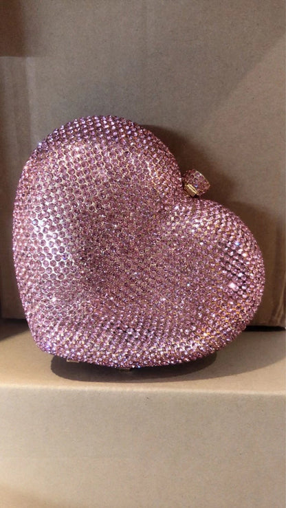  Heart-shaped Diamond Dinner Bag