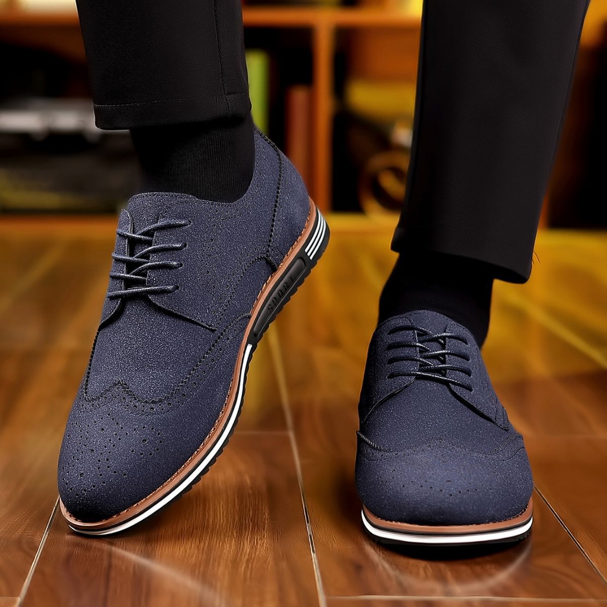 Men's Matte Low-Top Suede Leather Shoes