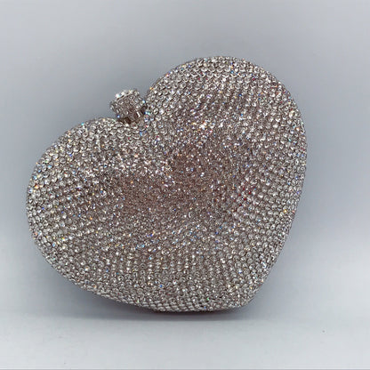  Heart-shaped Diamond Dinner Bag