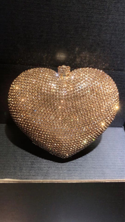  Heart-shaped Diamond Dinner Bag