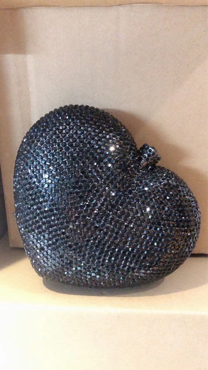  Heart-shaped Diamond Dinner Bag