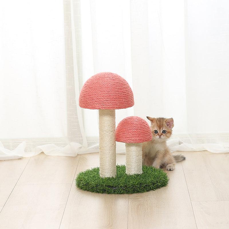 Durable Sisal Mushroom Cat Scratcher: The Perfect Playtime Companion For Your Feline Friend-1