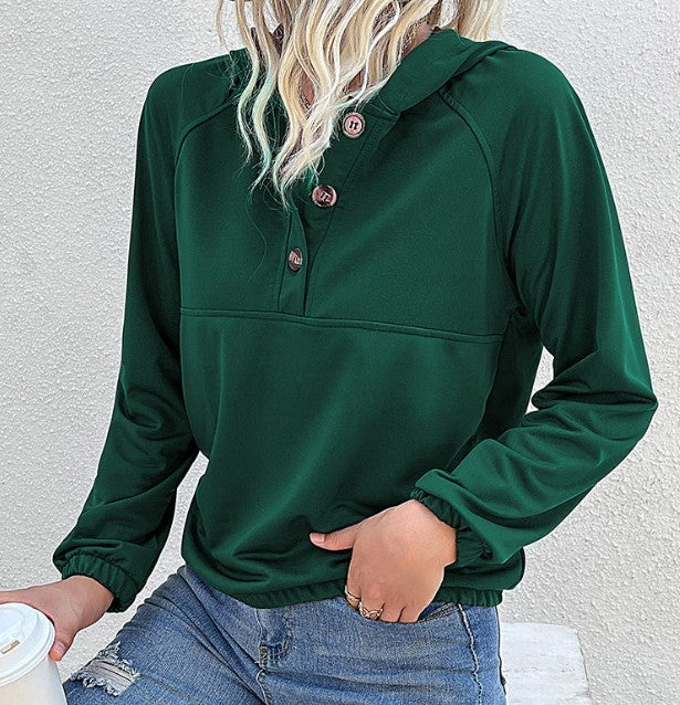 Casual Hooded Autumn-Winter Women's Sweatshirt