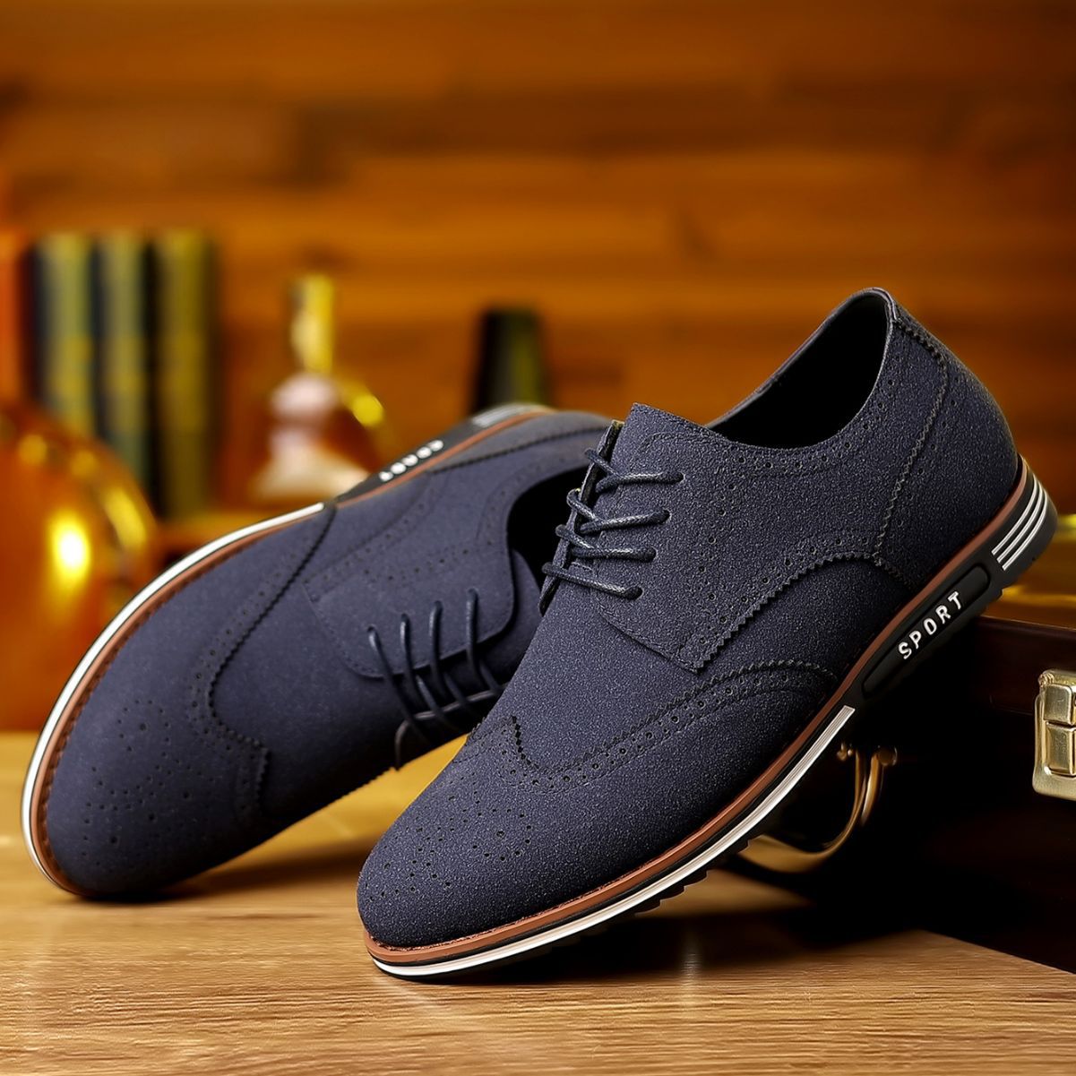 Men's Matte Low-Top Suede Leather Shoes