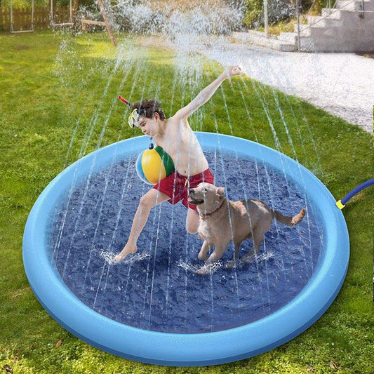 Dog Sprinkler Pad - SteelBlue