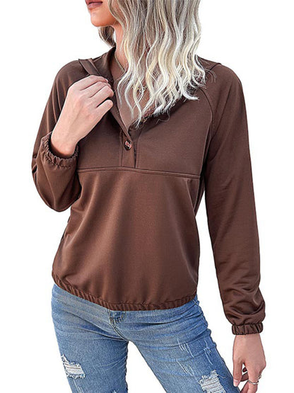 Casual Hooded Autumn-Winter Women's Sweatshirt