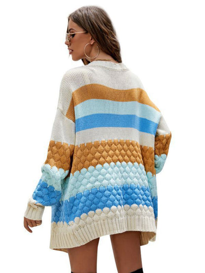 Loose Mid-Length Top Outside Knitted Cardigan