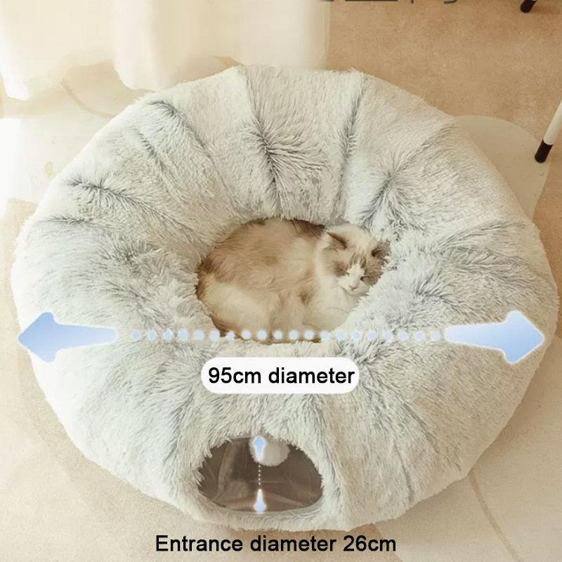 2 In 1 Round Tunnel Cat Beds - SteelBlue & Co.