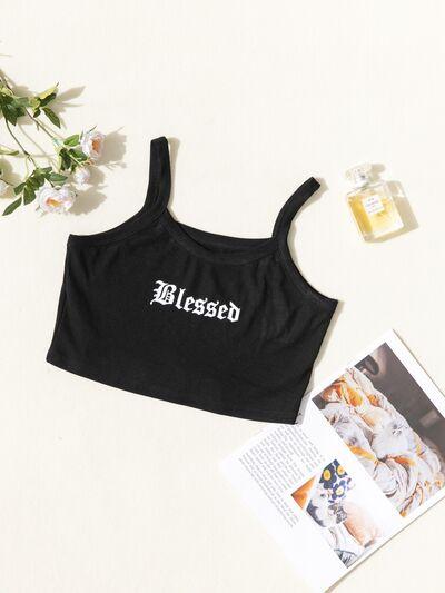 BLESSED Spaghetti Strap Cami - SteelBlue & Co.