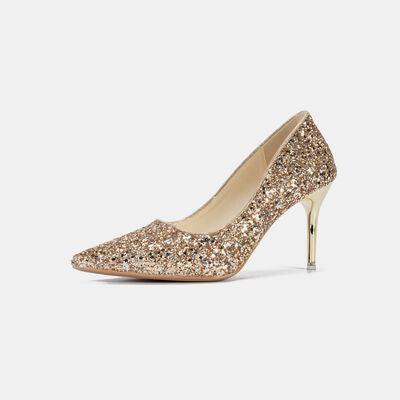 Glittered Stiletto Heel Pumps