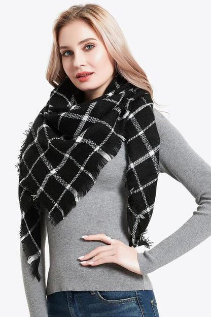 Plaid Imitation Cashmere Scarf