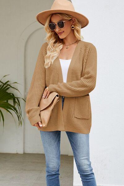 Raglan Sleeve Pocketed Cardigan - SteelBlue & Co.