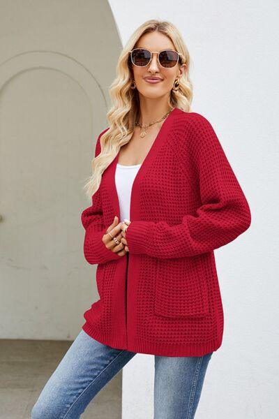 Raglan Sleeve Pocketed Cardigan - SteelBlue & Co.