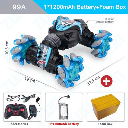 RC Car Stunt Remote Control Car - SteelBlue