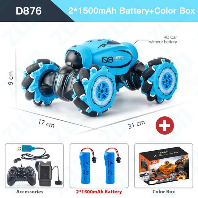 RC Car Stunt Remote Control Car - SteelBlue