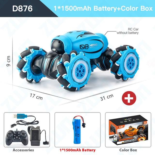 RC Car Stunt Remote Control Car - SteelBlue